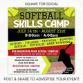 softball club team skills after school summer camp social media marketing